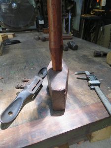 hammer and handle with spokeshave and verniers